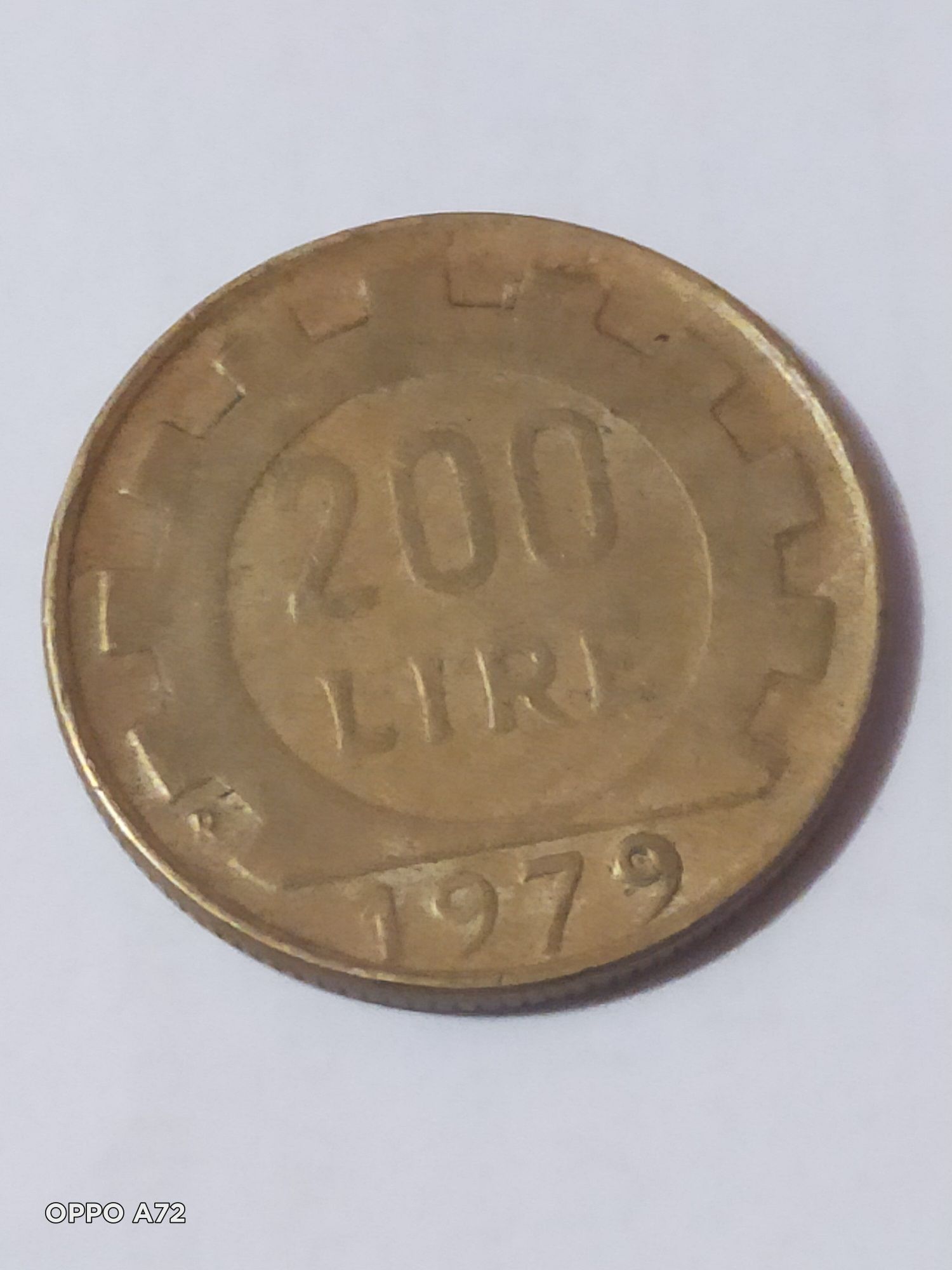 Moneda de colecție 200 lire italiene