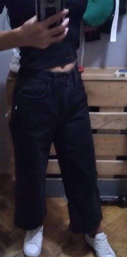 Черни дънки,висока талия ,чарлстон, Bershka