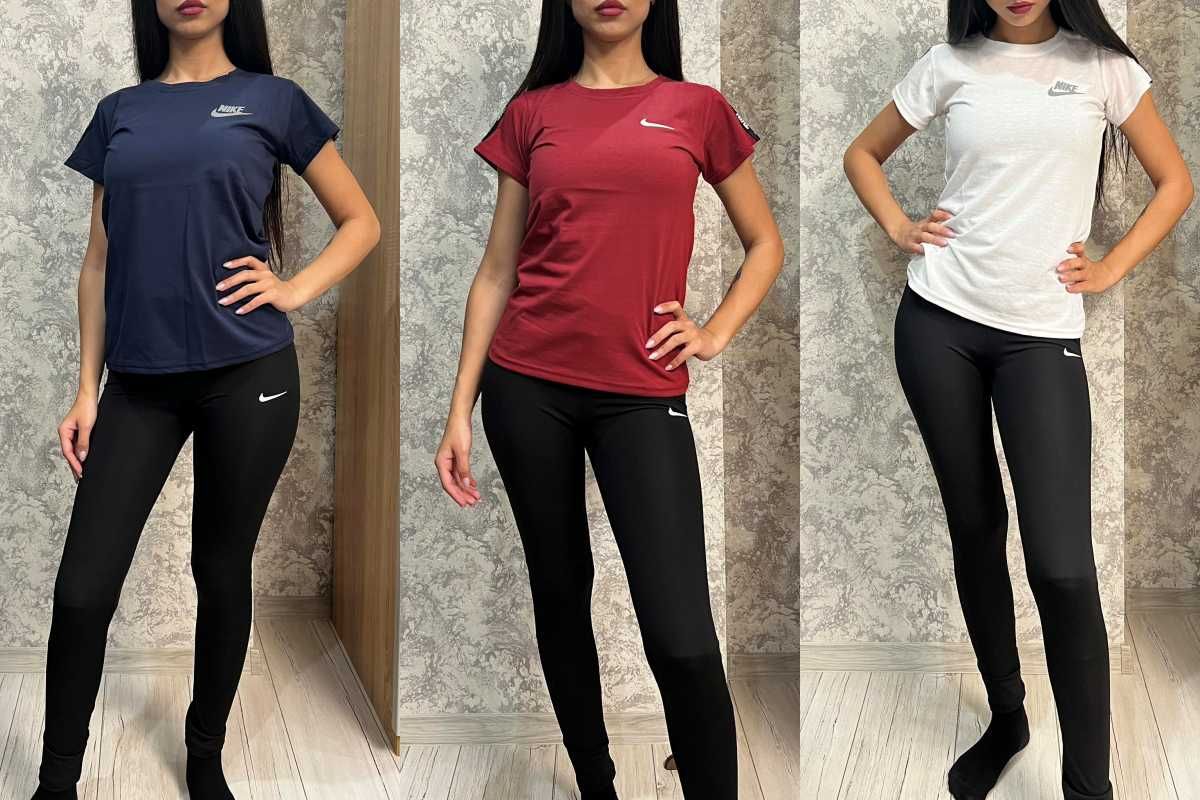 Дамски екипи комплекти Nike с тениска и дълго или късо клинче