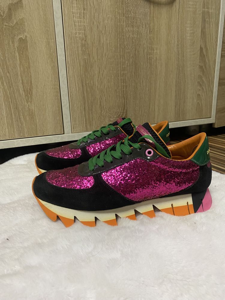 Sneakers /adidasi Dolce&Gabbana Capri glitter originali