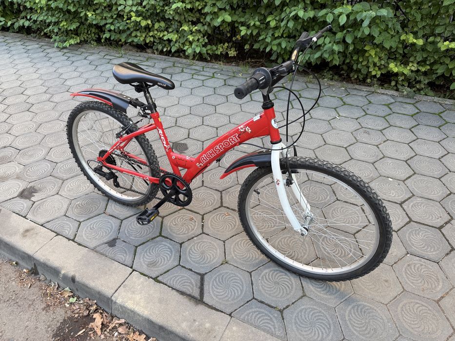 Bicicleta Rich Sport MTB, roșie 24 inch