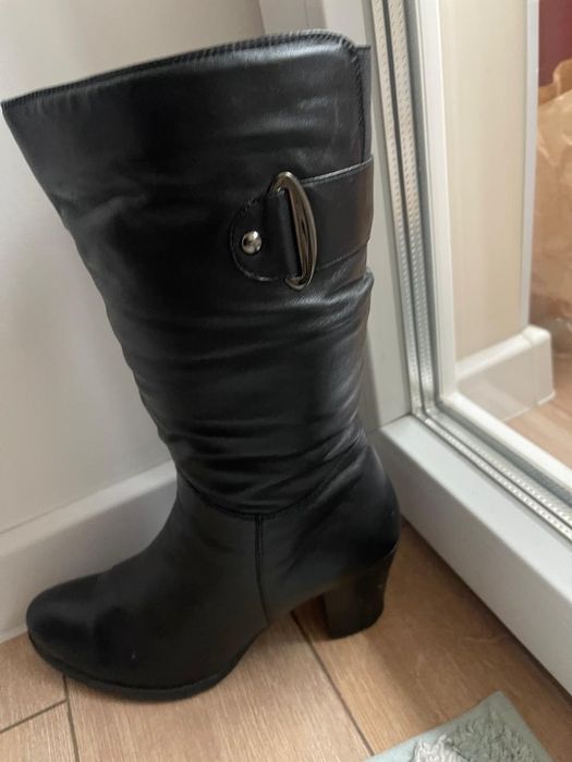 Сапоги кожаные, зимние 41 размер