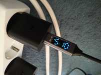 Cablu incarcare telefon Android iPhone masurare wattmetru ampermetru