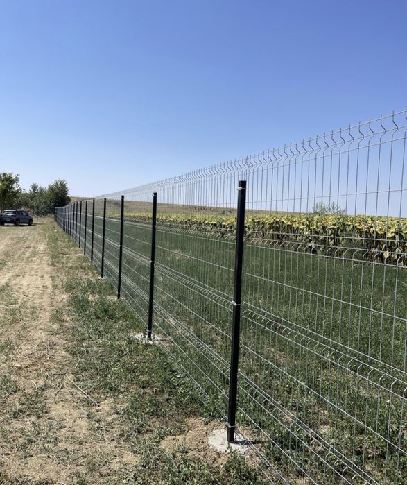 Garduri din plasa bordurata zincat verde gri antracid