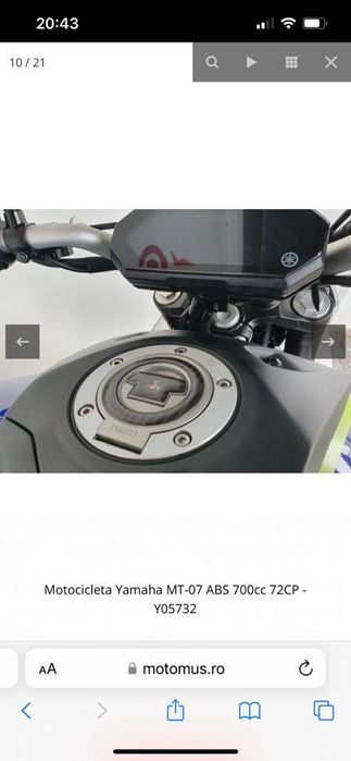 Yamaha mt07 2021 schimb