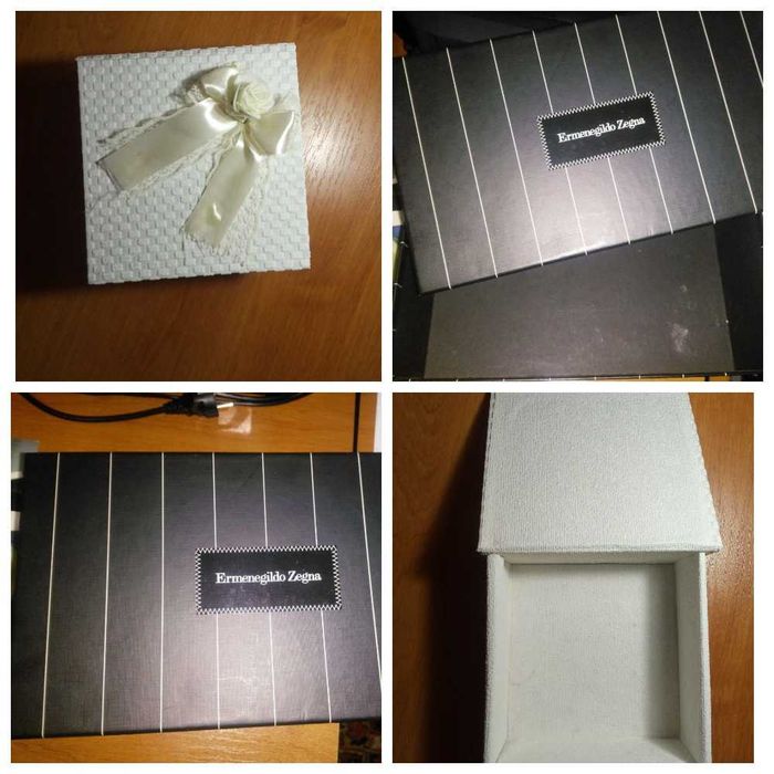 Брендовая коробка Ermenigildo Zegna и белая шкатулка.за все 30 тыс
