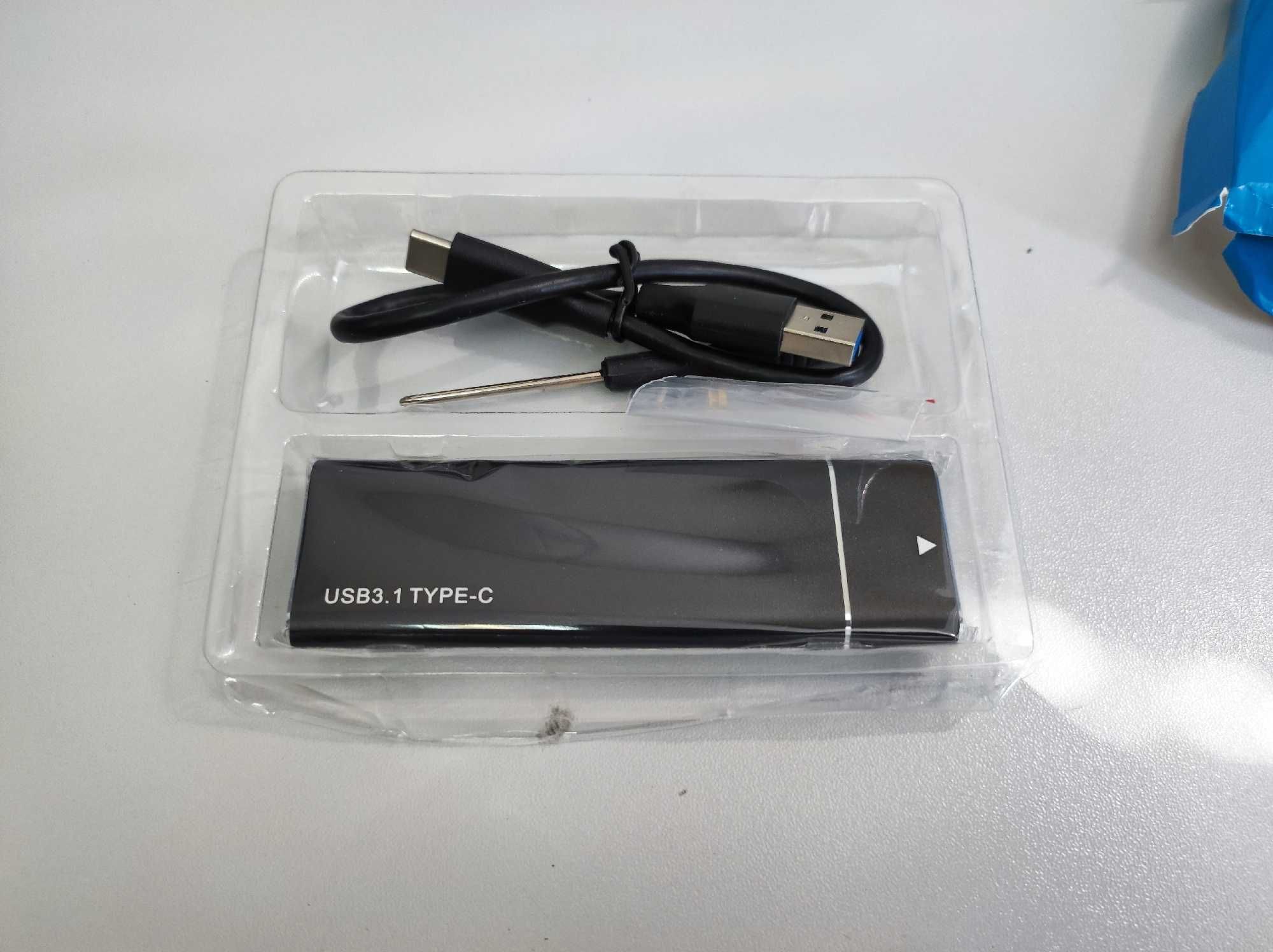 USB3.1 M.2 NvMe SATA SSD корпус към Type-C алуминиев външен твърд диск