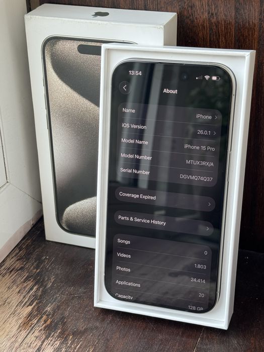 iPhone 15 Pro - 128GB - 89% Baterie - Natural Titanium