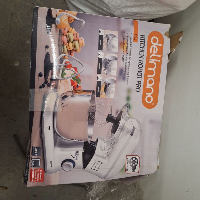 Кухненски робот тестомесачка 3в1 Делимано 4.5 литра 1400 вата