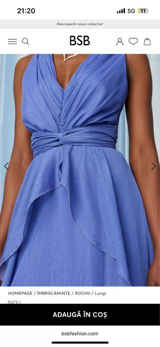 Rochie BSB albastra, marimea 36-38, noua cu eticheta