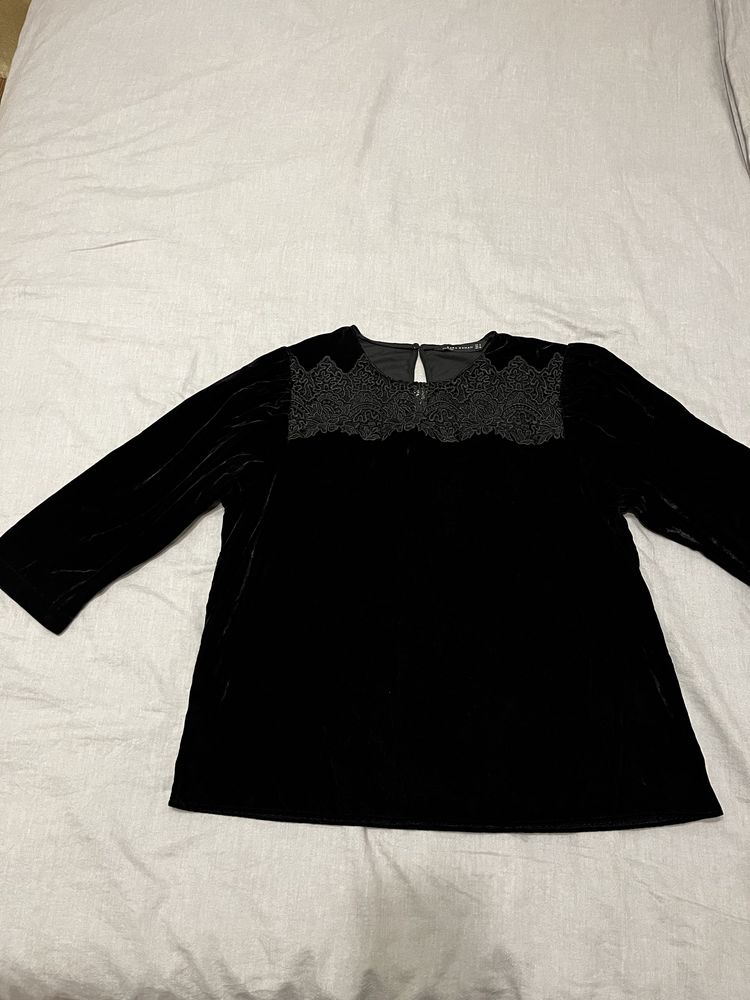 Bluza eleganta catifea Zara M/L