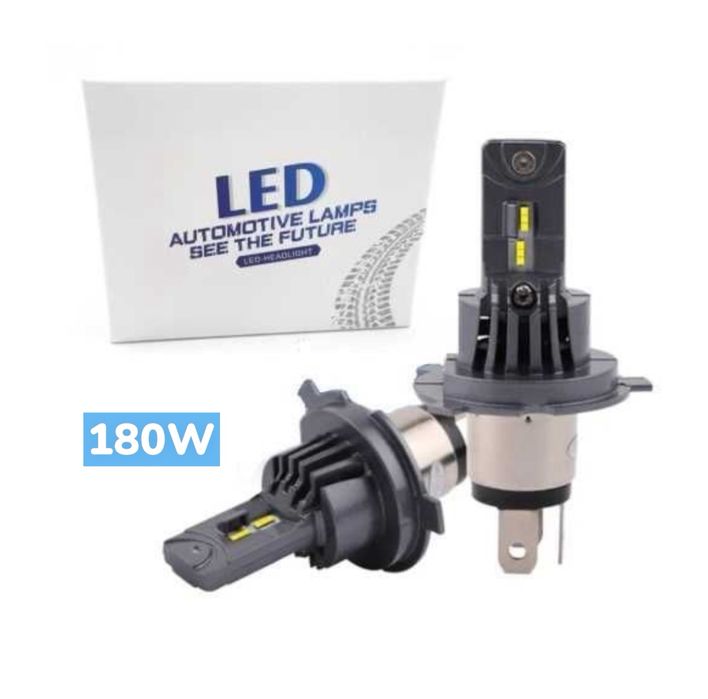 H4 LED крушки за джипове и коли 180W LED Крушки H4 за директен монтаж