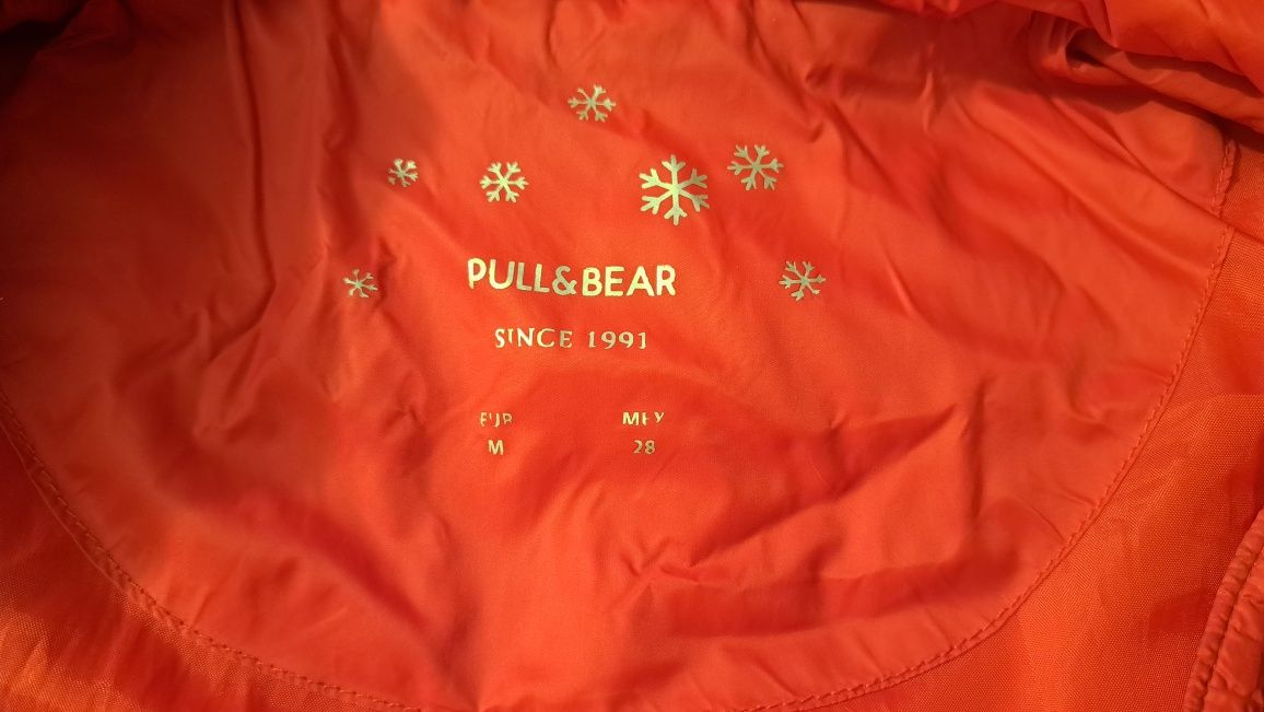 Олекотено червено яке Pull & Bear