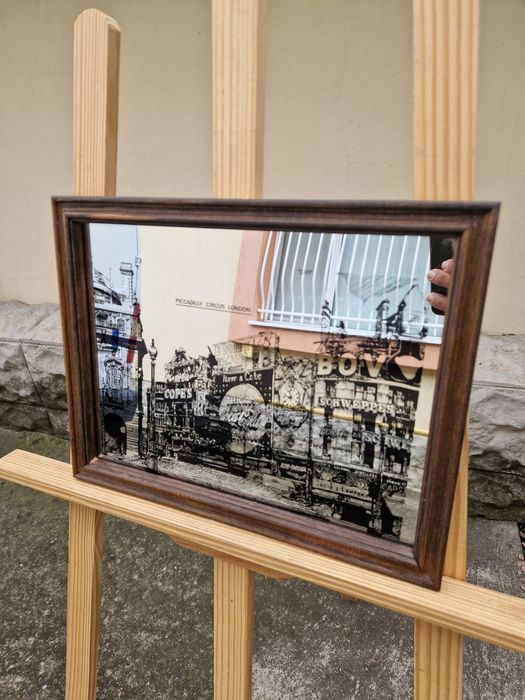 Страхотно антикварно рекламно огледало