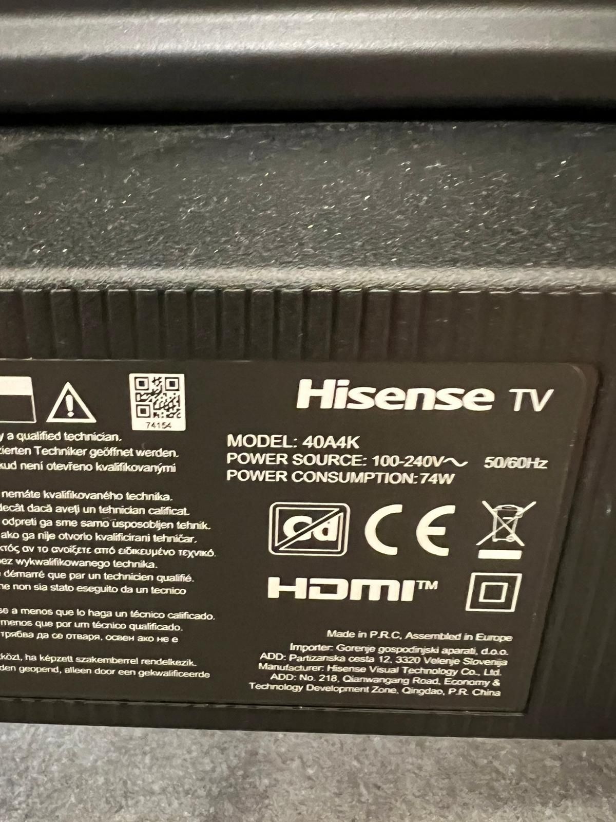 Tv Hisense 100cm Amanet BKG