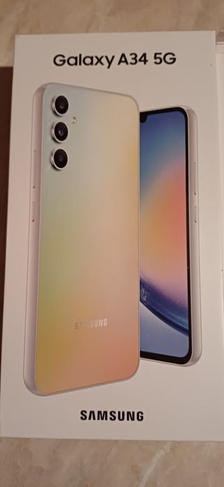 Телефон Самсунг Галакси А34 като нов с два протектора само за 330лв.