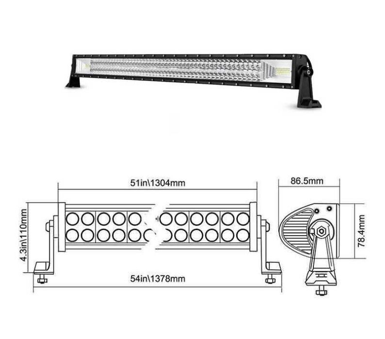 7D 7Диоден лед бар / LED BAR 135 СМ 729W