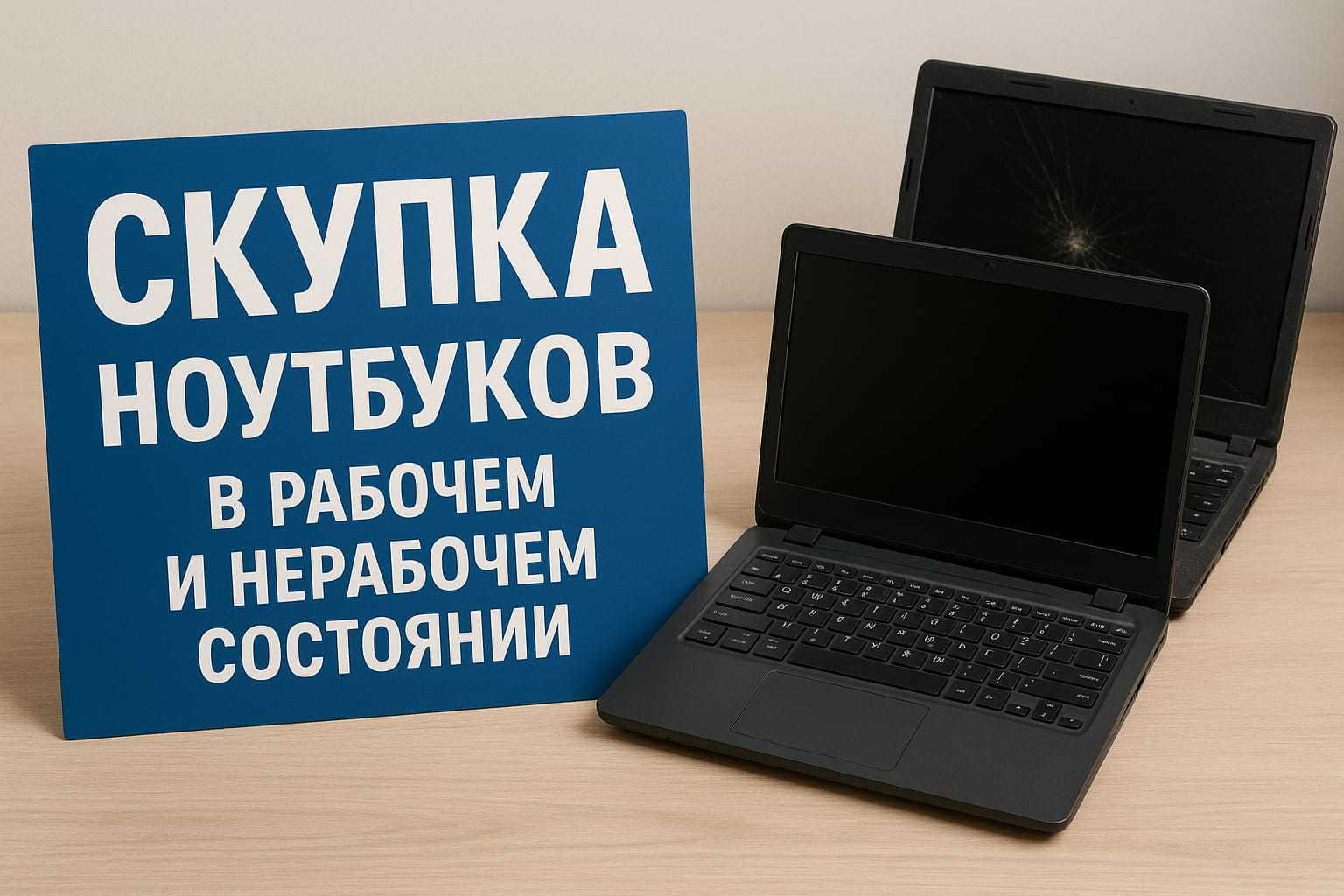 Скупка ноутбуков, нетбуков  рабочем и нерабочем состоянии