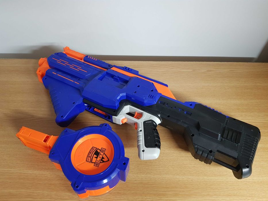 Pusca automata mitraliera jucarie Nerf n-strike elite infinus blaster