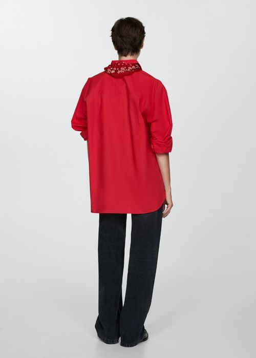 oversize рубашка  MANGO