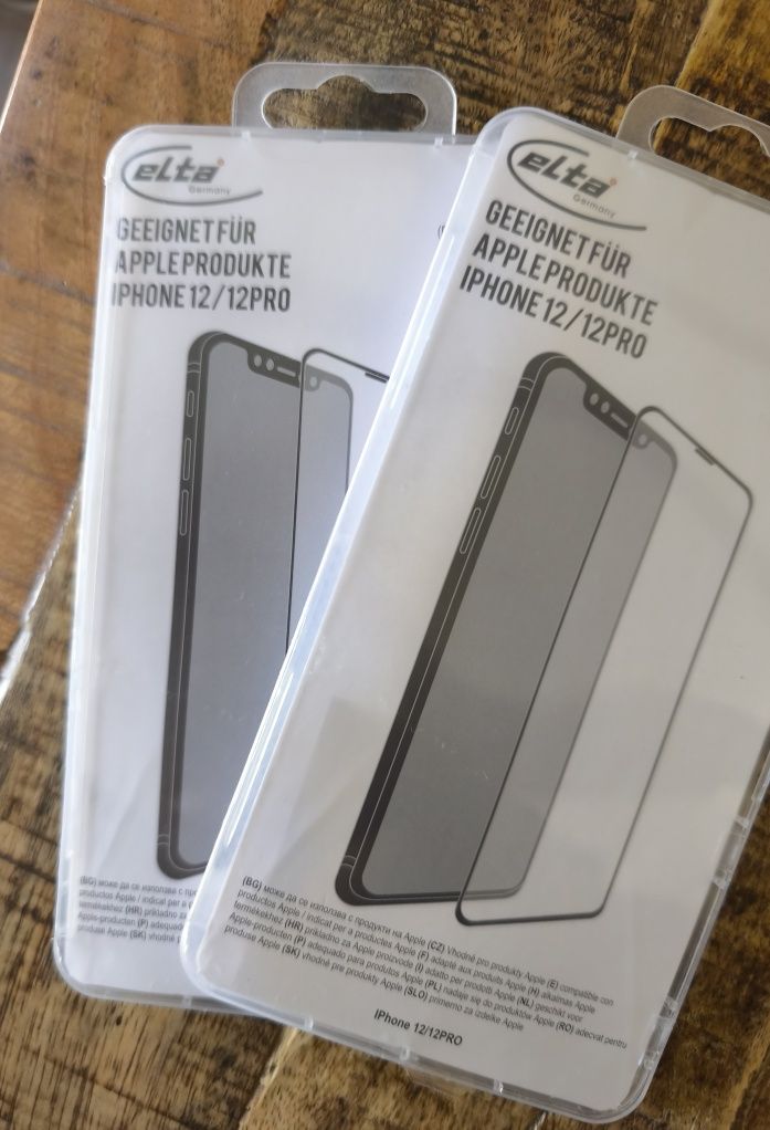 Стъклен протектор Iphone 12 pro.Два броя за 15 лв