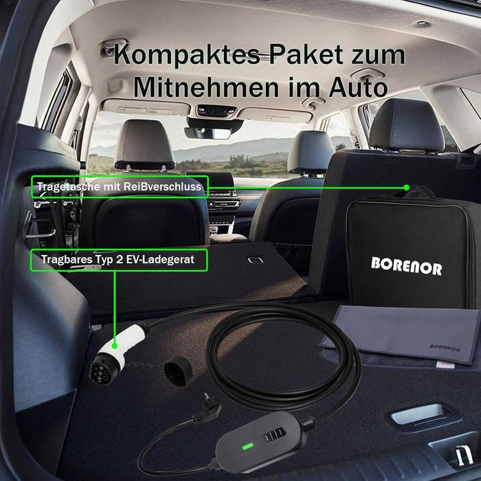 Преносима станция за зареждане на електрически автомобил 16A 5M,1 фаза