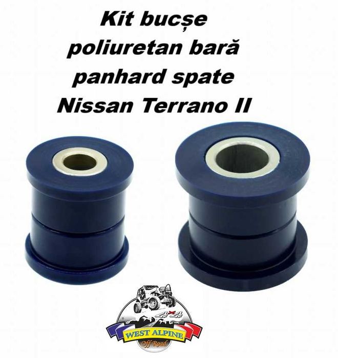 Kit complet bucse poliuretan Nissan Terrano 2 + Panhard/Bara stabiliza