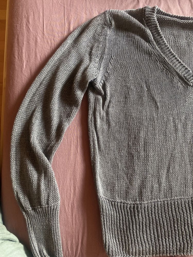 Bluza/hanorac din in tricotat, S