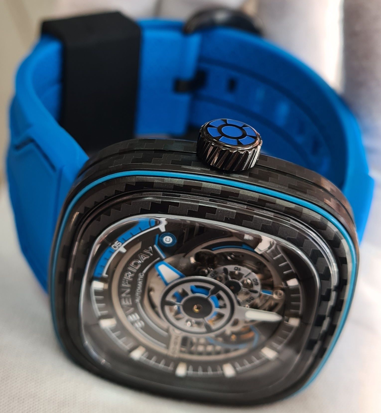 Ceas SevenFriday P3C/07 din fibra de Carbon