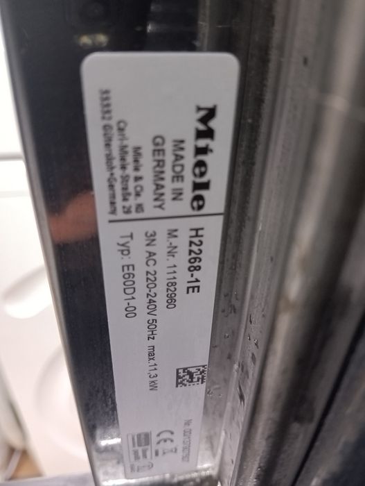 Иноксова печка за вграждане с керамичен плот Miele 24 м.гаранция!