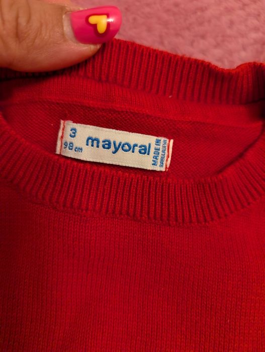 Пуловер Next и Mayoral червен 12-18 м и 2-3 г