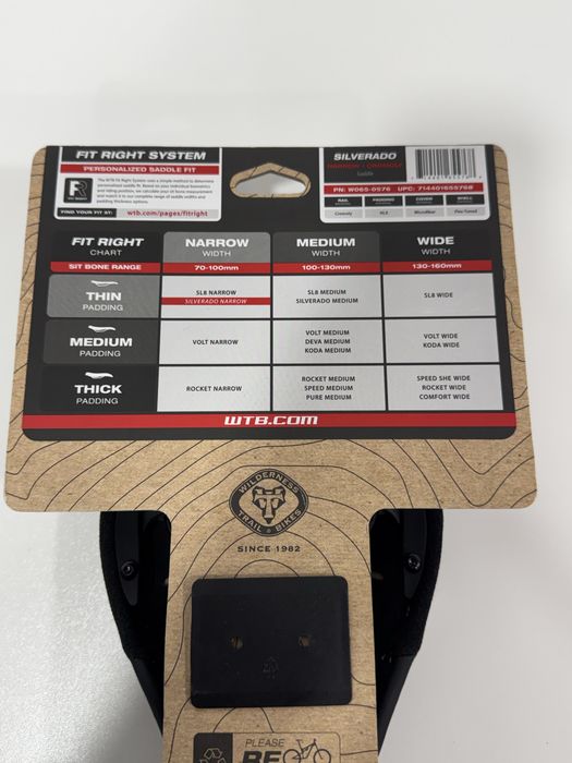 Седалка за велосипед Silverado WBT Narrow Cromoly Saddle