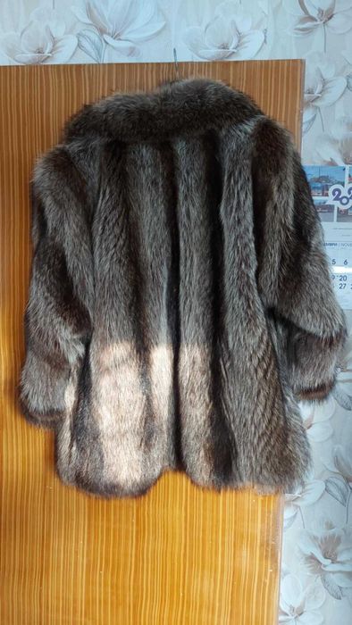 Кожено палто от енот