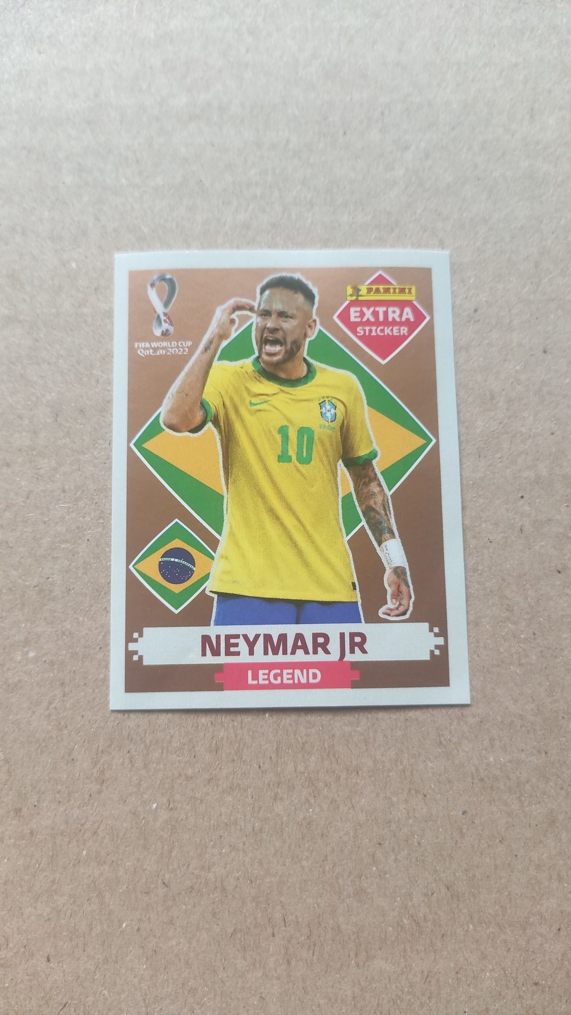 Стикер Panini World Cup 2022 Neymar Extra Bronze