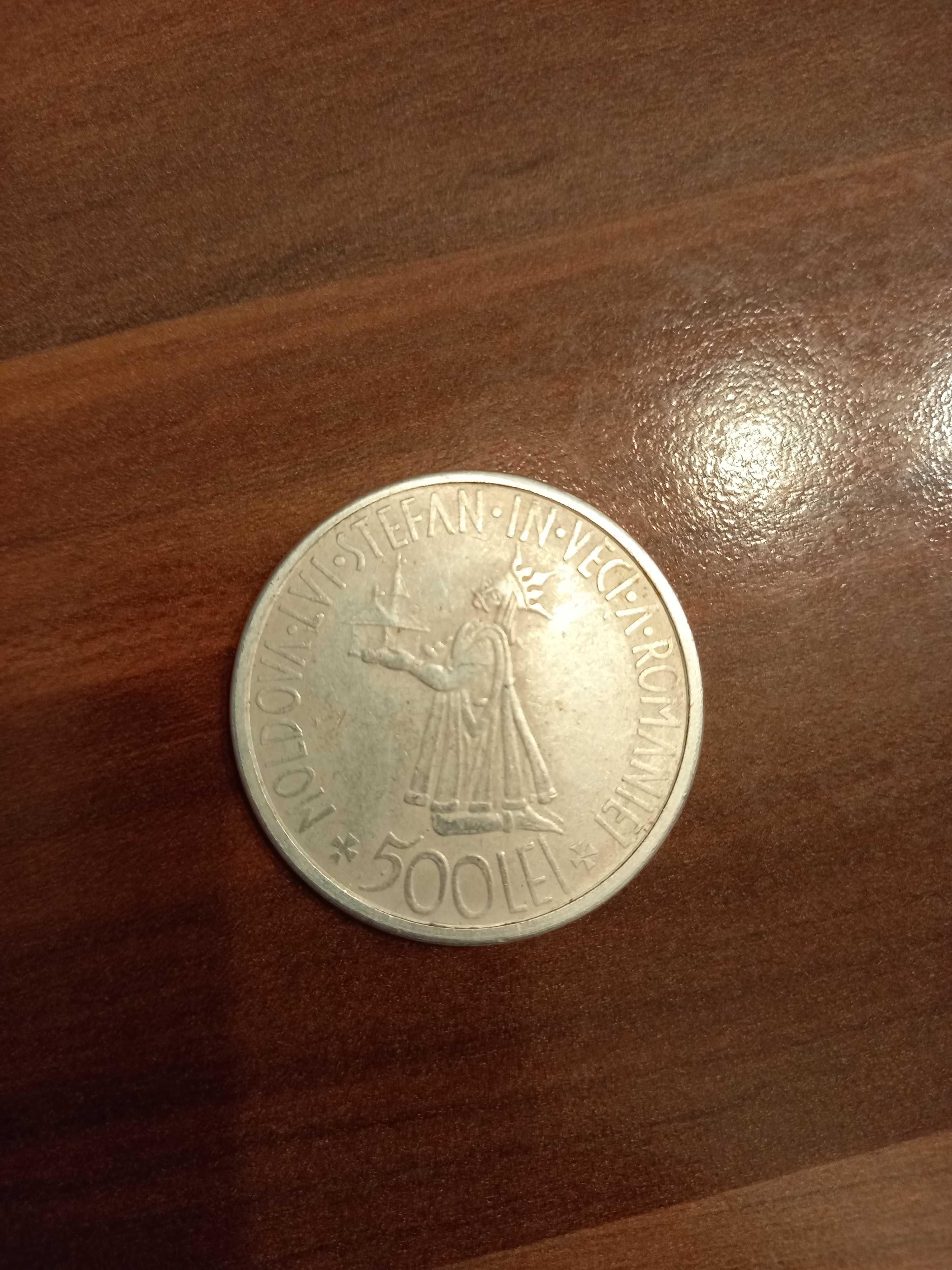 Monede argint 5 lei din 1880 si 500.lei din 1941