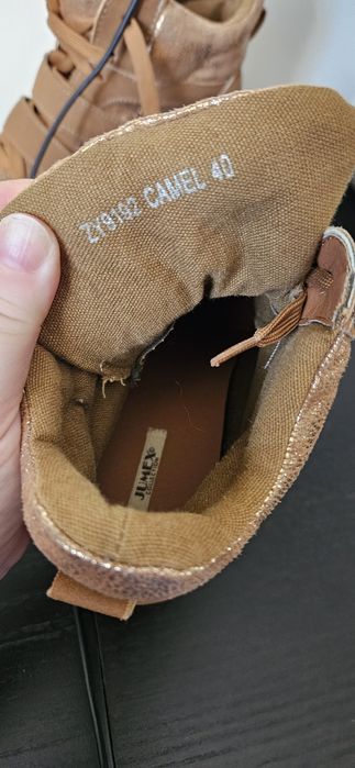 Maxine - Ghete dama, FIS209640CMD, camel, toc ortopedic, ascuns, talpa