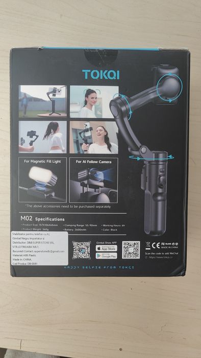 Gimbal - stabilizator pentru telefon TOKQI M02