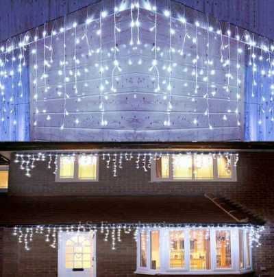 LED Коледна украса Различни модели ЛЕД завеси висулки фигурки маркучи