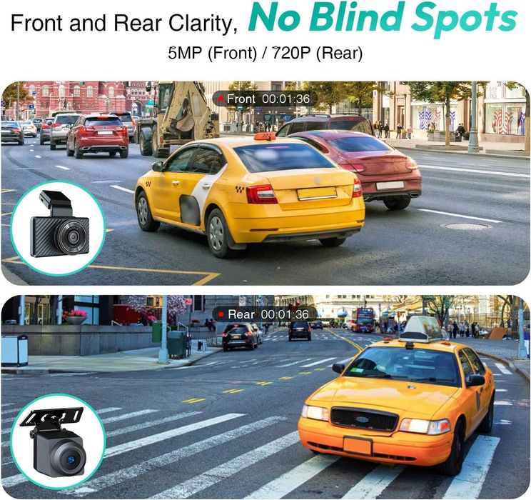 BOTSLAB G500H Автомобилна камера отпред и отзад, 150° широк ъгъл