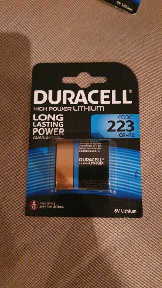 Baterie litiu Duracell CR P2 CRP2 223 6V | 4 buc noi