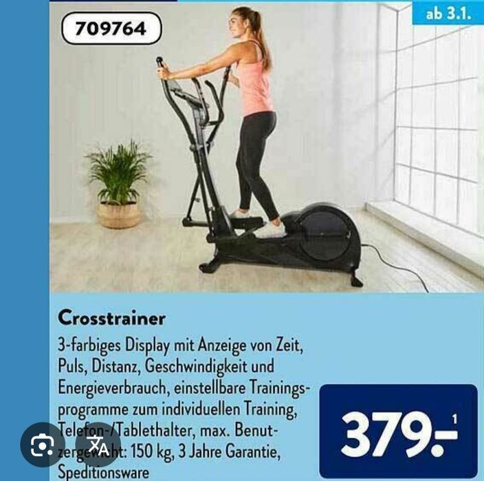 Bicicleta eliptica semi profesionala