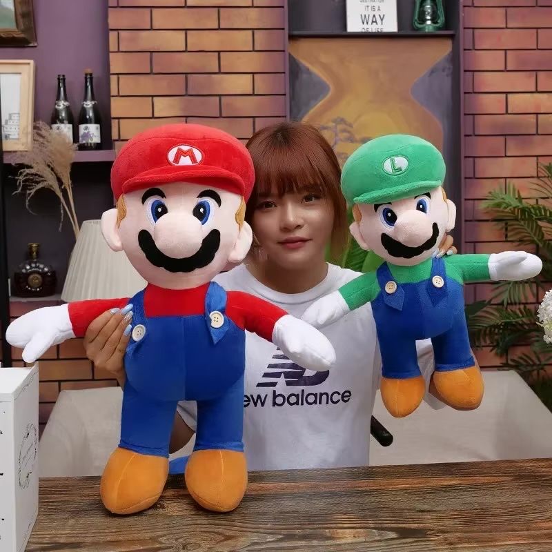 Голям плюшен Супер Марио и Луиджи, плюшена играчка Super Mario Luigi