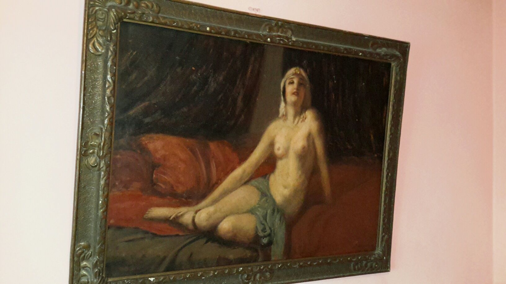 Tablou de exceptie,nud semnat de pictor roman anii '30-'50