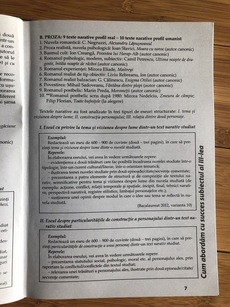 Carti de pregatire Clasa a 12 a pentru Bacalaureat examen