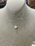 Lanț aur 9k 1.79gr cu perla și diamante naturale (r)