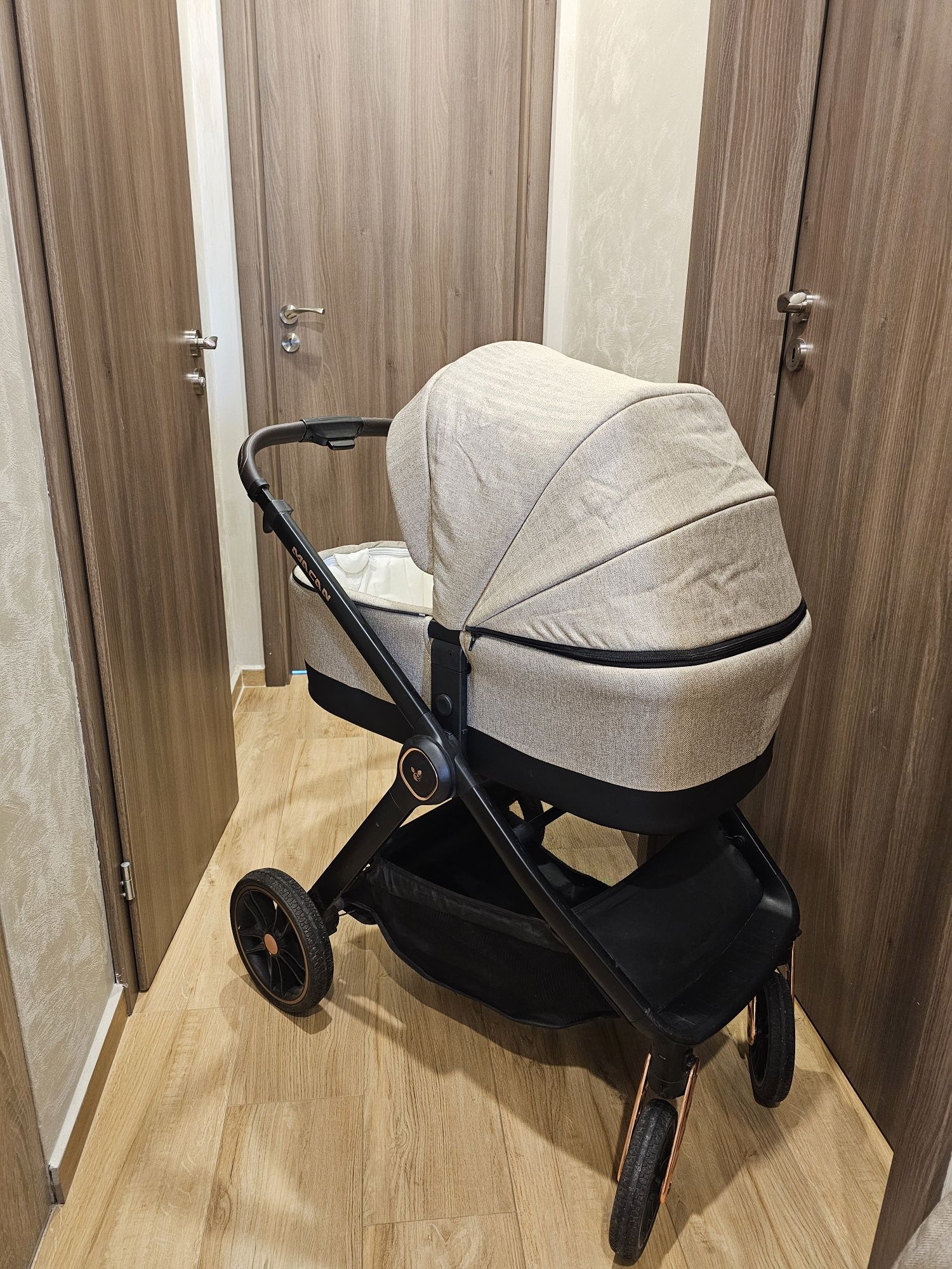 Cangaroo Macan 2в1 бебешка количка, бежов цвят