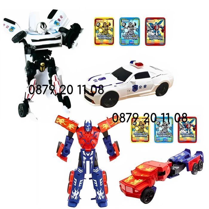Голям Робот 2в1 Трансформърс полицейска кола или камион трансформиращ