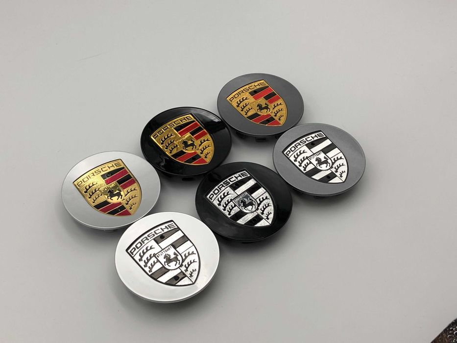 Capace Janta Compatibile PORSCHE 75 mm negru clasic