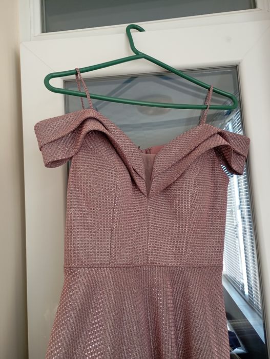 Дълга официална рокля в цвят "пепел от рози"