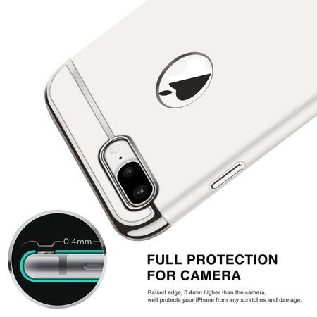 Husa telefon Apple Iphone 8 Plus ofera protectie 3in1 Silver Ring